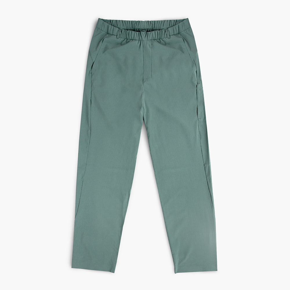 front view of ciele athletics CCPants unisex running pants from the Lifestyle Edition collection, in silver pine color