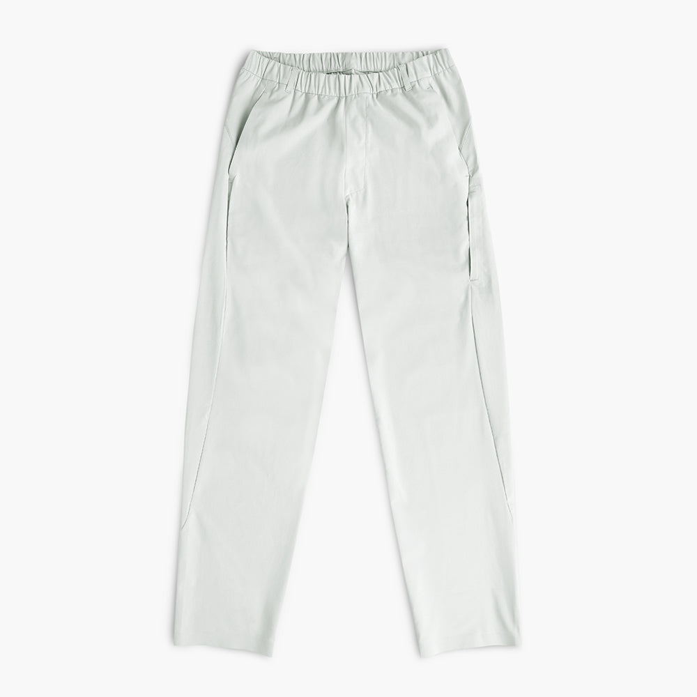 front view of ciele athletics CCPants unisex running pants from the Lifestyle Edition collection, in light grey color