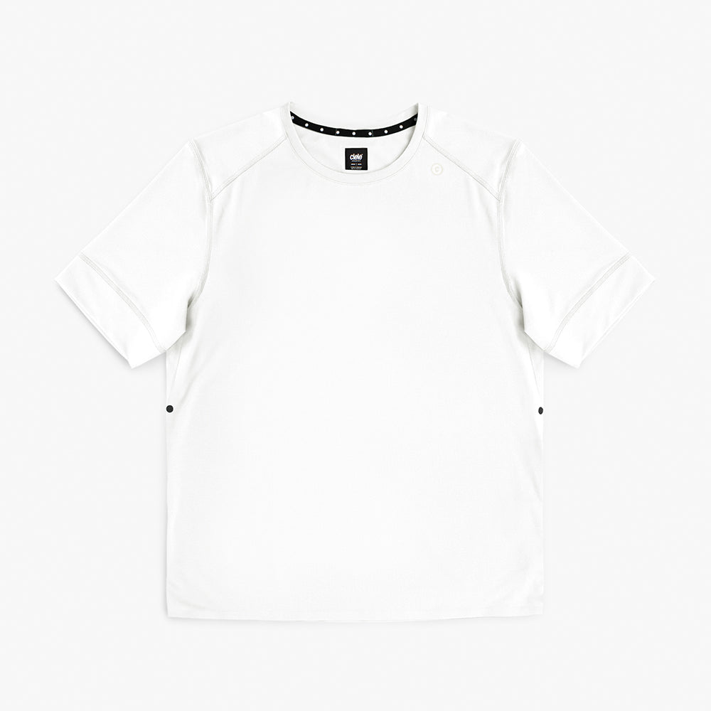 front view of ciele athletics FSTTShirt lightweight and performance driven T-Shirt in ghost