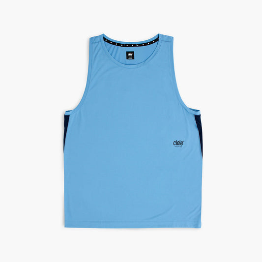 front view of ciele athletics DLYTSinglet lightweight and performance driven singlet in dusty blue