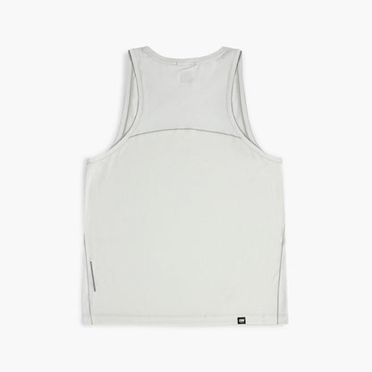back view of ciele athletics DLYTSinglet lightweight and performance driven singlet in light grey