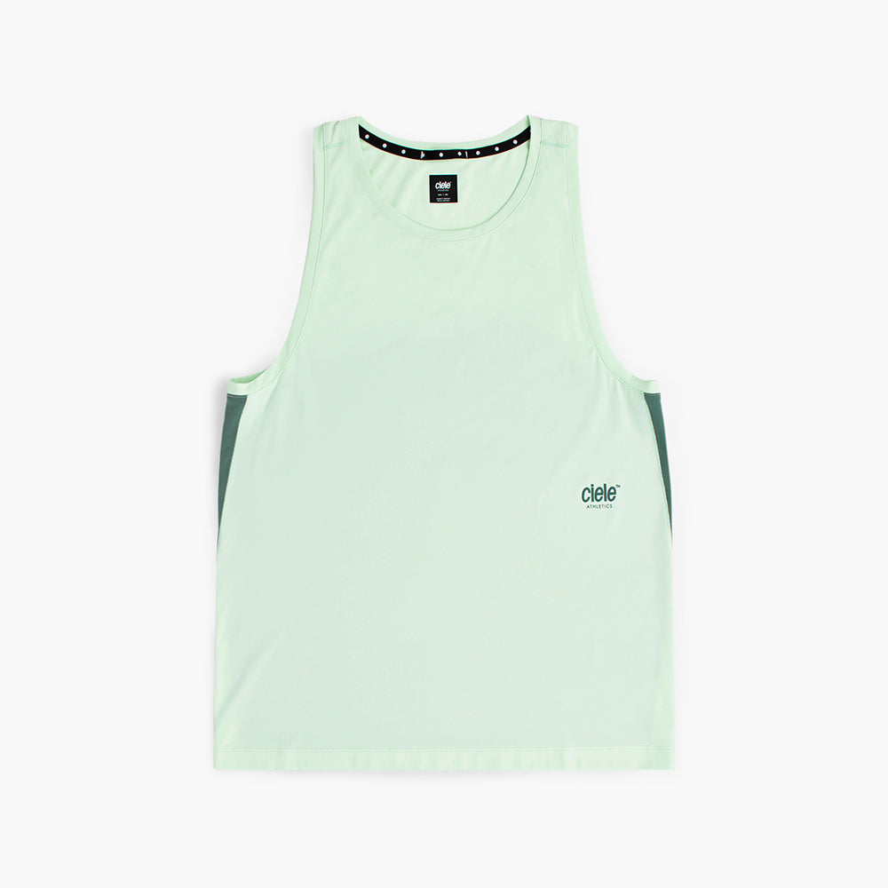front view of ciele athletics DLYTSinglet lightweight and performance driven singlet in dusty turquoise