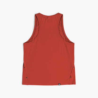 back view of ciele athletics FSTSinglet lightweight and performance driven singlet in clay