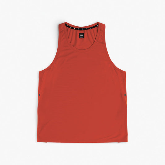 front view of ciele athletics FSTSinglet lightweight and performance driven singlet in clay