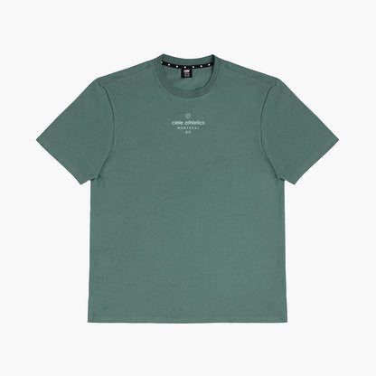 front view of ciele athletics unisex ORTShirt with the LE logo in turquoise color