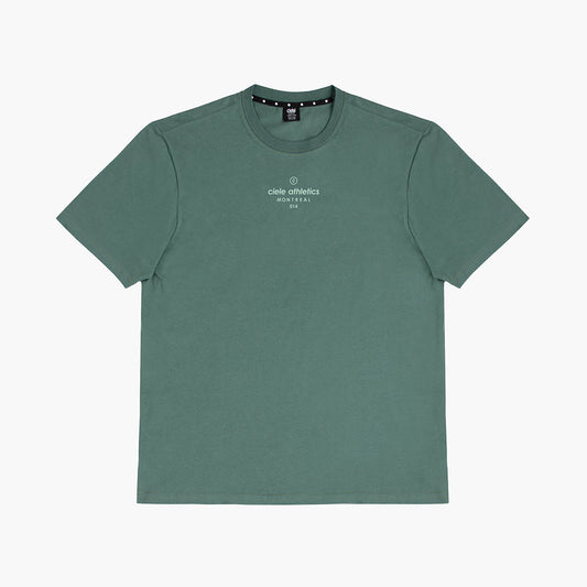 front view of ciele athletics unisex ORTShirt with the LE logo in turquoise color