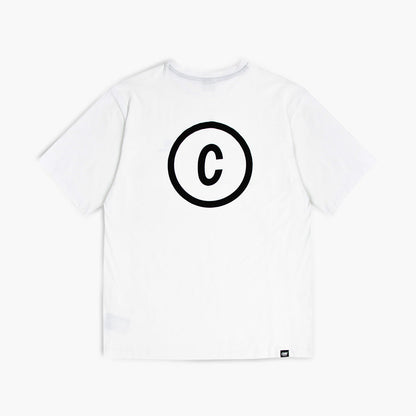 back view of ciele athletics unisex ORTShirt with everybody run logo in trooper color