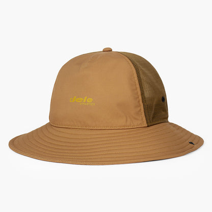 front view of the ciele athletics TRLBucket unisex running bucket hat in dark ochre color