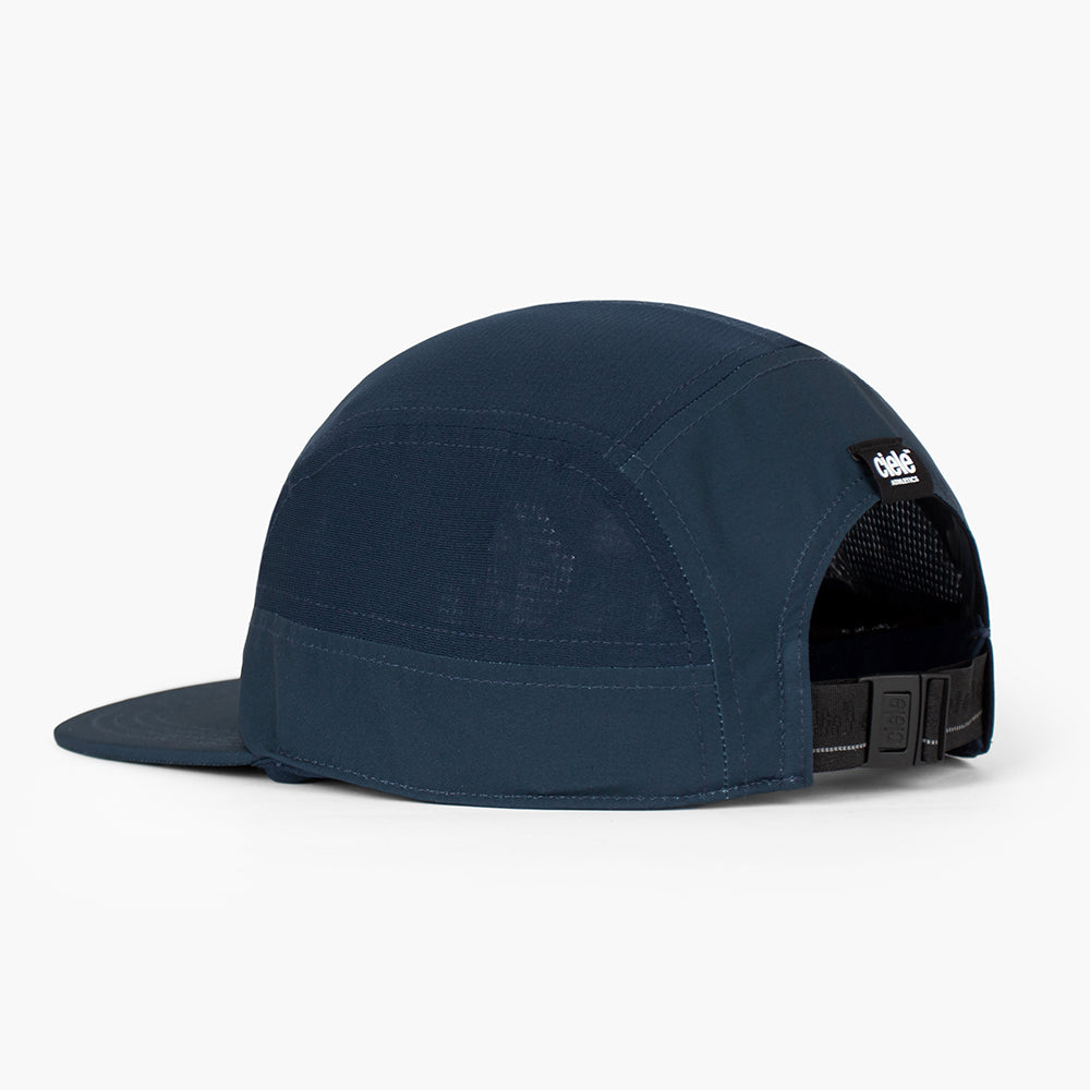 back view of the ciele athletics GOCap unisex running hat in deep space color