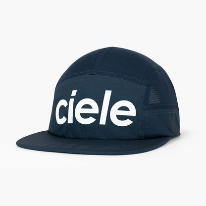 front view of the ciele athletics GOCap unisex running hat in deep space color