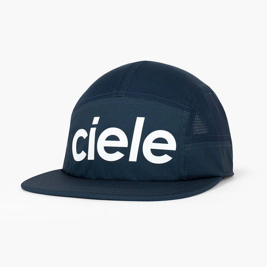 front view of the ciele athletics GOCap unisex running hat in deep space color