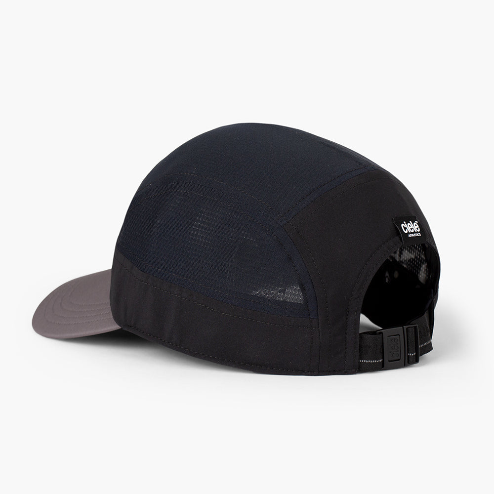 back view of the ciele athletics GOCap with a curved brim unisex running hat in whitaker color