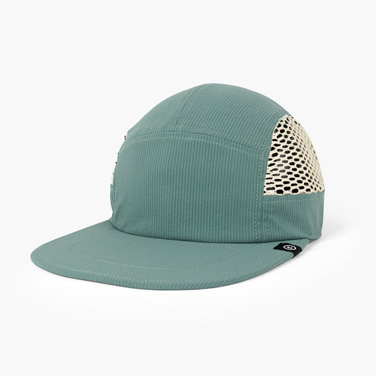 front view of ciele athletics GOCap longbrim unisex running hat with longer brim from the Lifestyle Edition collection, in silver pine color