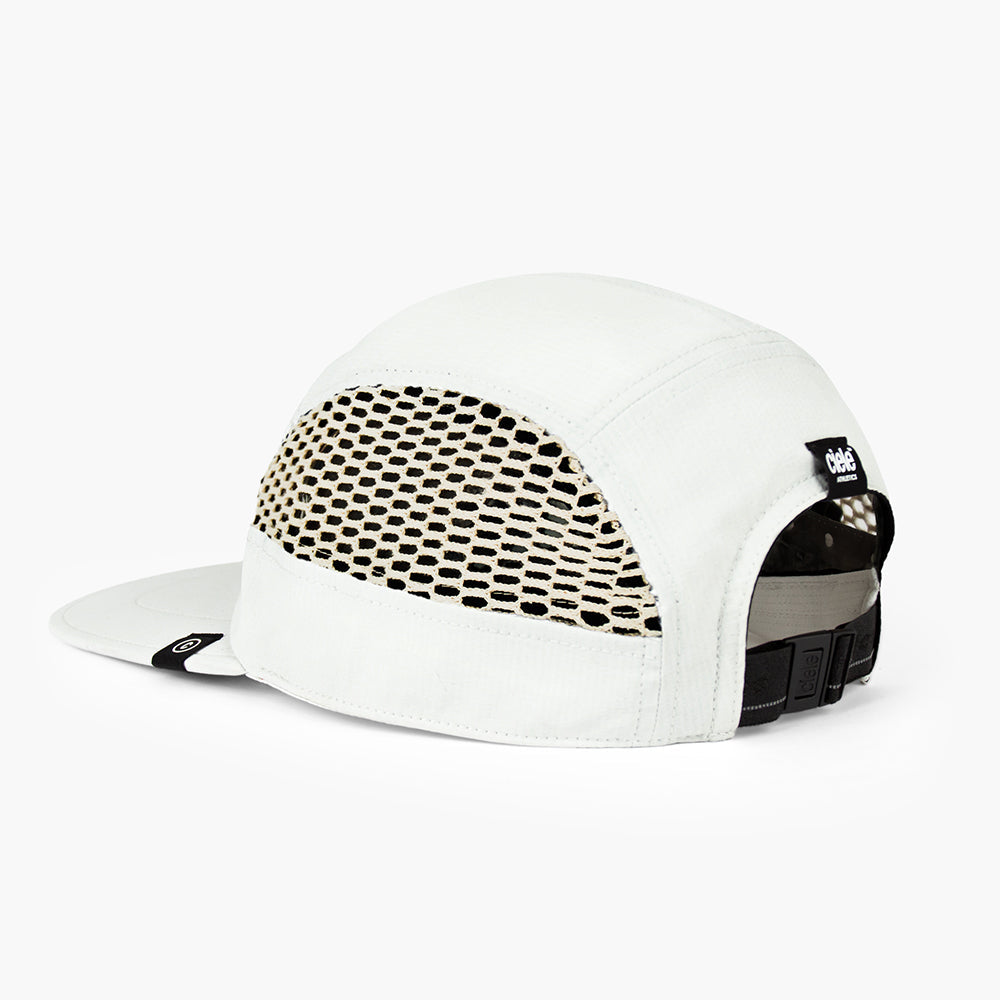 back view of ciele athletics GOCap longbrim unisex running hat with longer brim from the Lifestyle Edition collection, in light grey color