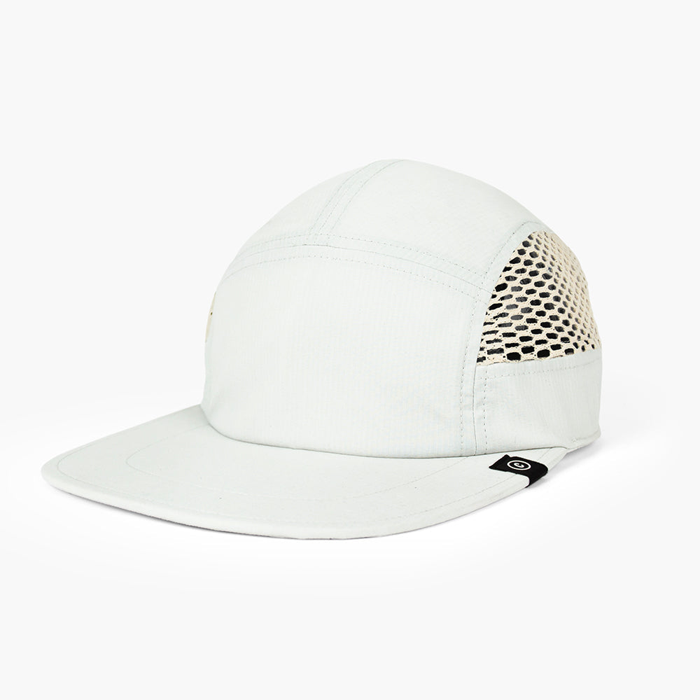 front view of ciele athletics GOCap longbrim unisex running hat with longer brim from the Lifestyle Edition collection, in light grey color