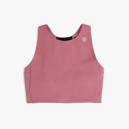 front view of ciele athletics FSTBra running bra in deco rose
