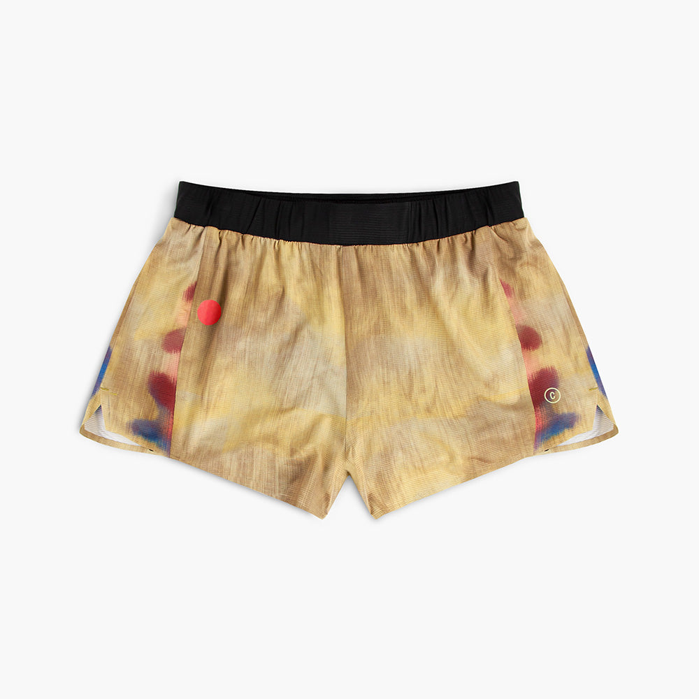 front view of the ciele athletics lightweight, race ready and performance driven short  for womens named RDShort in sphinx color