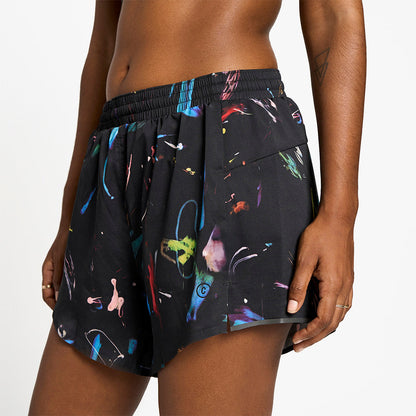 side view of ciele athletics ATShort 4 inch with liner short from the summer nights limited edition capsule, on a model