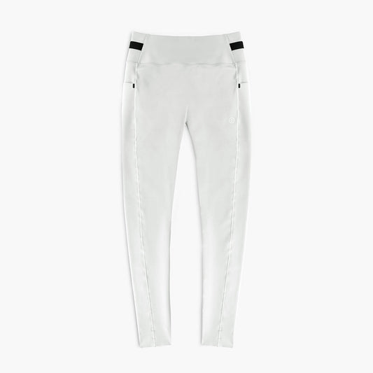 front view of ciele athletics FSTTight running tight in light grey