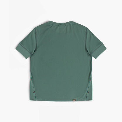 back view of ciele athletics FSTTShirt lightweight and performance driven T-Shirt in silver pine