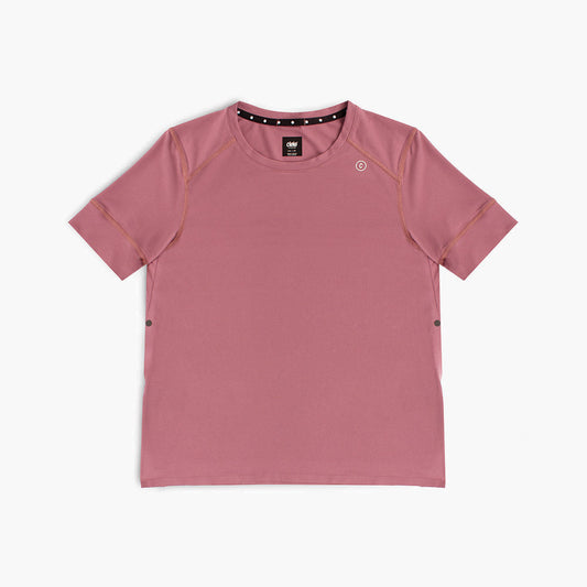 front view of ciele athletics FSTTShirt lightweight and performance driven T-Shirt in deco rose