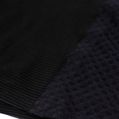 close picture of the fabrics on the back of the ciele athletics lightweight, race ready and performance driven T-Shirt named RCDTShirt for womens in shadowsphinx color