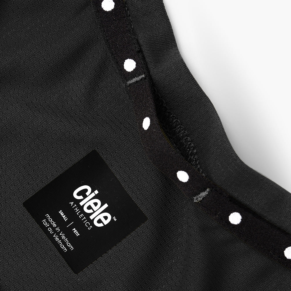close view of the quick dry loop on the ciele athletics FSTSinglet lightweight and performance driven singlet in ghost