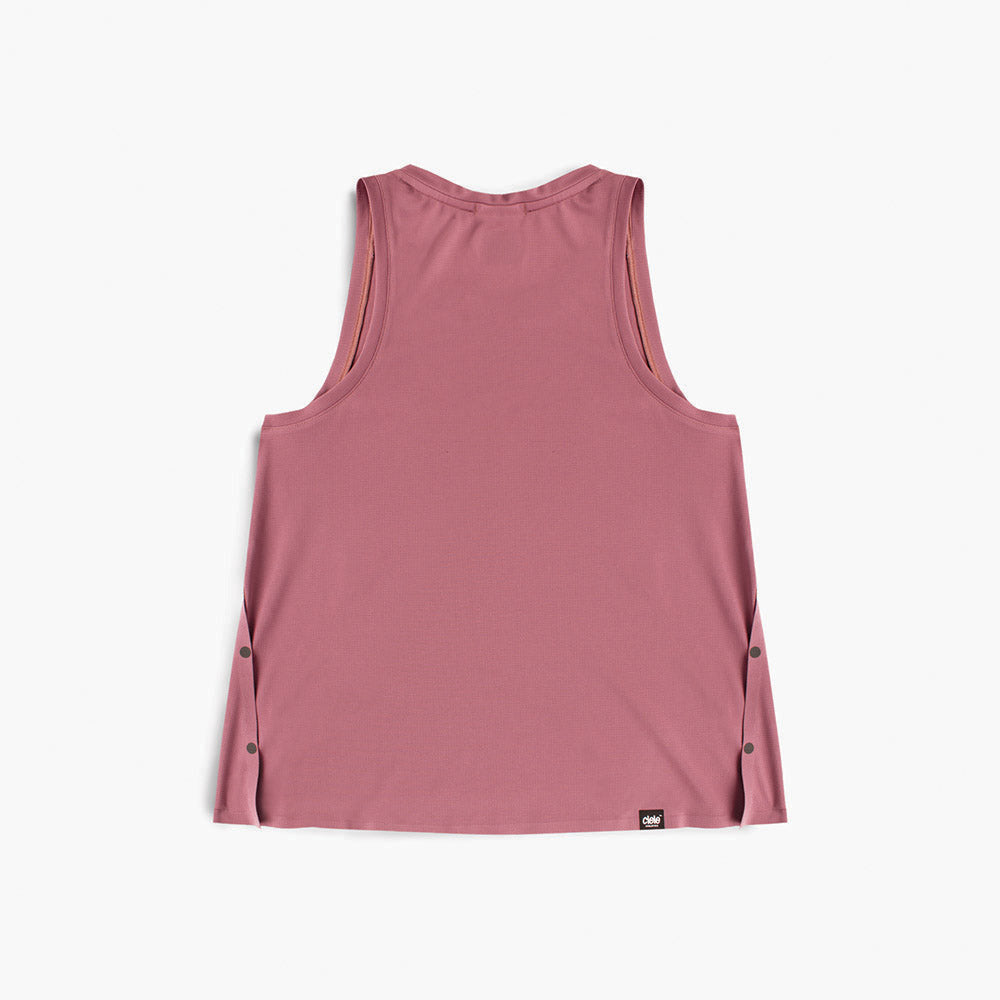 back view of ciele athletics FSTSinglet lightweight and performance driven singlet in deco rose