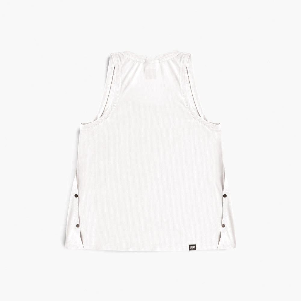back view of ciele athletics FSTSinglet lightweight and performance driven singlet in ghost