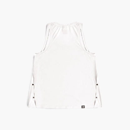 back view of ciele athletics FSTSinglet lightweight and performance driven singlet in ghost