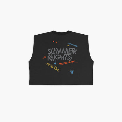 back view of ciele athletics unisex ORTank cropped from the summer nights limited edition collection